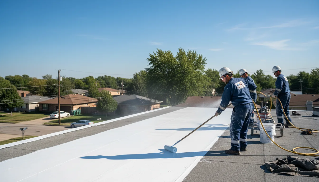 Commercial roof coating in Garden City, TX near me